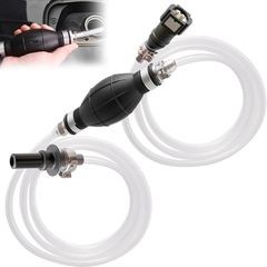 Diesel Fuel Priming Bleeding Pump Tool with Oil Pipe 30+30cm Tube Siphon Pump Kit Reusable Fuel & Water Pump for Gasoline, Oil Diesel Gas Exhaust Tool for Ford PSA Landrover Jaguar Volvo and Others