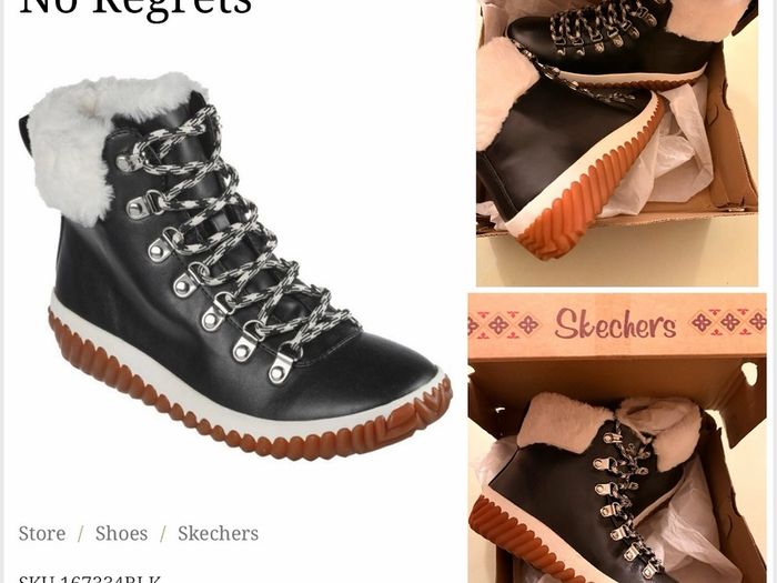 skechers boots new in book uk size 2 black jagged pond boots winter boots fur lined