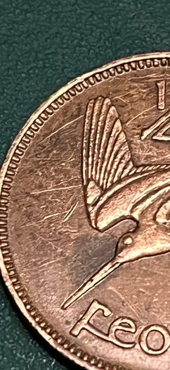 1928 Irish Free State Shilling & Farthing High-Grade EF/AU Rare Detail