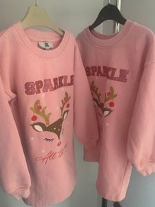Girls Christmas Sweatshirt Dresses