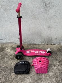 Kids Pink Maxi Micro LED Scooter