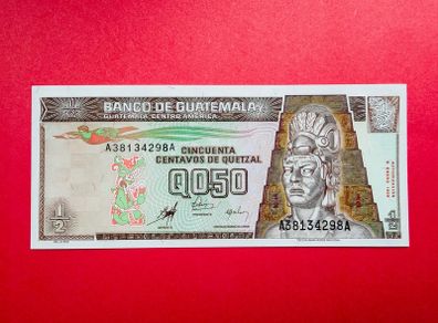 Guatemala  1/2 Quetzal  1998. Pick  98. Uncirculated