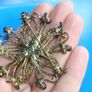 Vintage Black Crystal Brooch 6cm Image 7