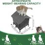 Outdoor Cat House Weatherproof with Aluminum Film Insulation, Large Feral Cat Shelter for Winter, Collapsible with Door, Easy to Assemble (Dark Grey) Image 2