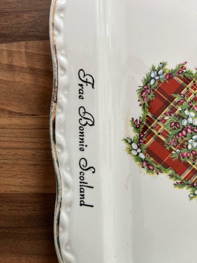Scottish tartan Sandwich Plate