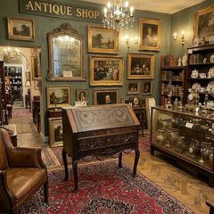 Very nice old oak slope front desk
