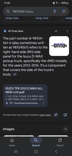 2012-2016 Dmax Isuzu Panel