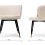 Modern White Faux Lamb Wool Chair With Gold Leg Ends Image 4
