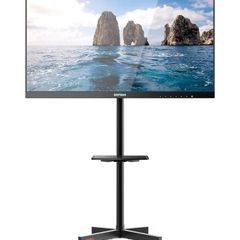 TV Stand with Floor Mount Wheels for Flat Plasma/LCD/LED TVs up to 65 Inches