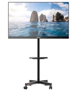 TV Stand with Floor Mount Wheels for Flat Plasma/LCD/LED TVs up to 65 Inches