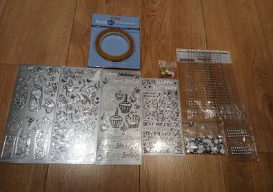 Double Sided Tape 9mm x 25m and card making stickers and embellishments
