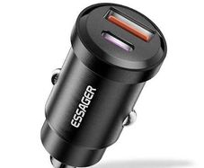 Essager 30W USB C Car Charger Type C Quick Charger PD QC 3.0 SCP 5A Fast Charging Car Phone Charge For iPhone Xiaomi Samsung