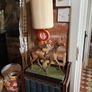 Rare 1920s Horse Racing Lamp Image 2
