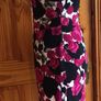 Phase Eight Ladies Black and Cerise Pink Floral Ocassion Dress Size 12 including postage Image 4
