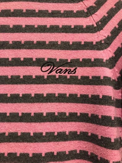VANS Soft pink/grey striped jumper (Uk10)