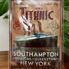 Retro Titanic tin sign wall decor
