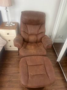 Chair and foot stool.