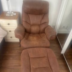 Chair and foot stool.