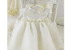Mamas and Papas Baby Girls Special Occassion Christening or Wedding Silk Rosebud Dress