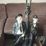 Laurel & Hardy Lamp Figures  Large 230e  & medium 150e (Working) Image 2