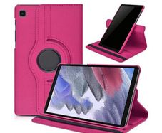 For Samsung Galaxy Tab A11 Tablet Case 360 Rotating PU Leather Cover - Rose