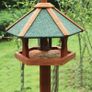 Bird Tables for the Garden,Wooden Bird Table with Asphalt Shingles,Bird Feeders Sturdy for Bird to Uses,Pigeon Image 3