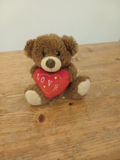 brown love plush
