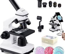 100X-2000X Microscope for Kids Adults, with Microscope Slides Kit, Professional Biological Microscope for Students School Laboratory