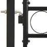 Fence Gate Double Door with Arched Top Steel 400x175 cm Black Image 3
