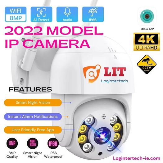 8mp Real 4k Wifi Camera Outdoor Ptz Ip Calving Speed Dome Cctv Security Cameras Home Farm Full Kit