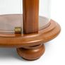 Contemporary Walnut Pedestal Display Cabinet Image 3
