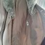 M&S wool and cashmere mix light taupe longline coat with detachable luxurious faux fur collar Sz 12 L (Fit 14-16UK) Image 9