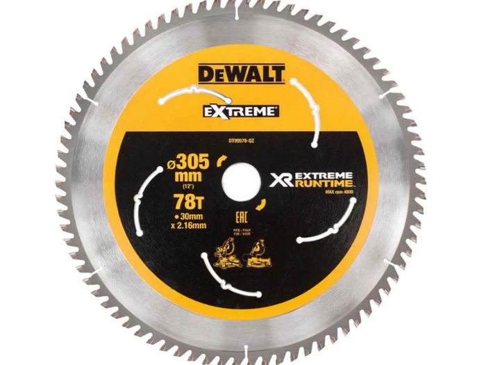DeWalt DT99576 305mm x 30mm 78T FlexVolt Xtreme Runtime Saw Blade