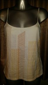 Calvin Klein genuine white printed logo strappy top size UK14/16 EU42/44 Postage included