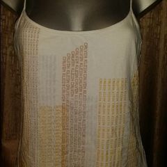 Calvin Klein genuine white printed logo strappy top size UK14/16 EU42/44 Postage included