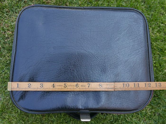 Vintage 1900S Black Textured faux-leather Revelation Train Vanity Case