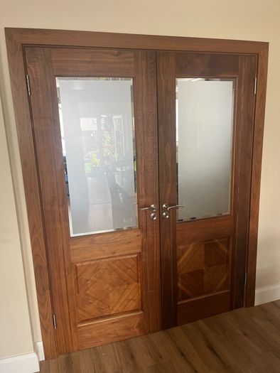 2 dark solid doors