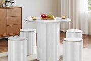 Round Dining Table Pedestal Set