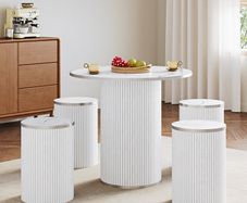 Round Dining Table Pedestal Set