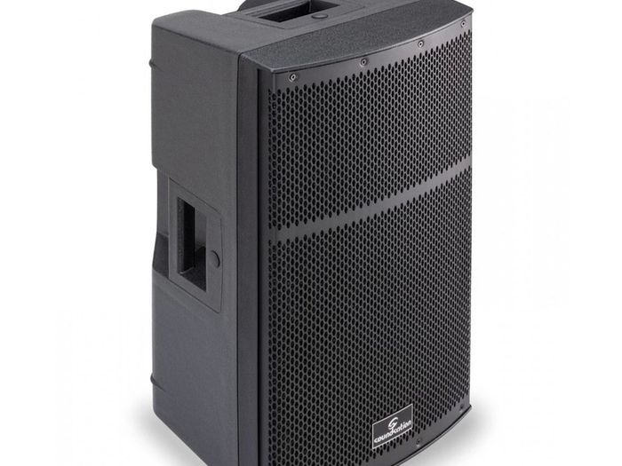 dj speakers mixer radio microphone