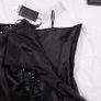 Next Black Satin Beaded Sequin Embellished Strapless Bustier Corset Top 12UK/40EU Image 4