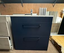 Special Offer Blue Vanity Unit Basin & Tap