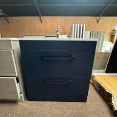 Special Offer Blue Vanity Unit Basin & Tap