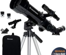 Travel Scope 70 Portable Refractor Telescope Kit with Backpack, Black