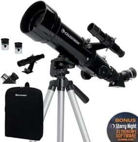 Travel Scope 70 Portable Refractor Telescope Kit with Backpack, Black