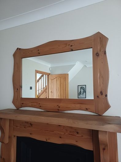 Beautifly Cafted Solid  Oak Fireplace With Matching Mirror
