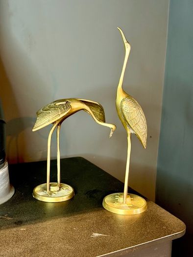 Vintage Brass Cranes