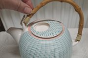 Stylish Ceramic Teapot with Bamboo Handle &amp; Infuser