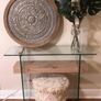 Glass + Oak Console Table Image 2