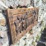 Vintage African Hand-Carved Wood Wall Relief Panel (29x64 cm Image 4